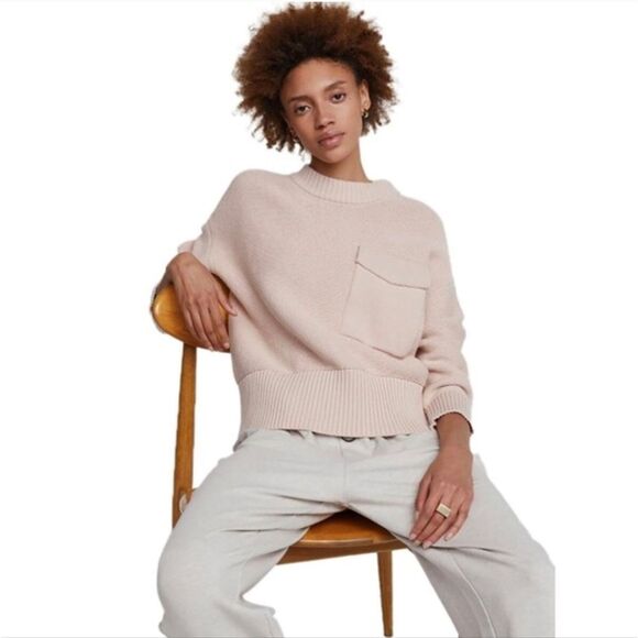 Varley Sweaters - Varley Light Pink Menlo Sweater